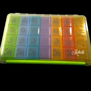 Multicolor Pill Organizer Dispenser